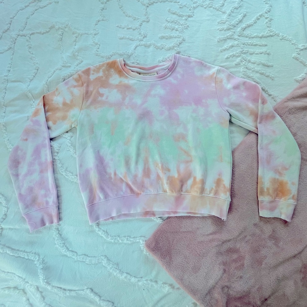 🍡CROPPED TIE DYE CREWNECK